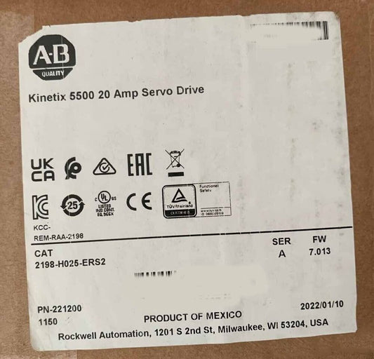 1PC New Allen-Bradley 2198-H025-ERS2 Kinetix 5500 SERVO DRIVE 2198H025ERS2 SER A DHL / UPS / FedEx