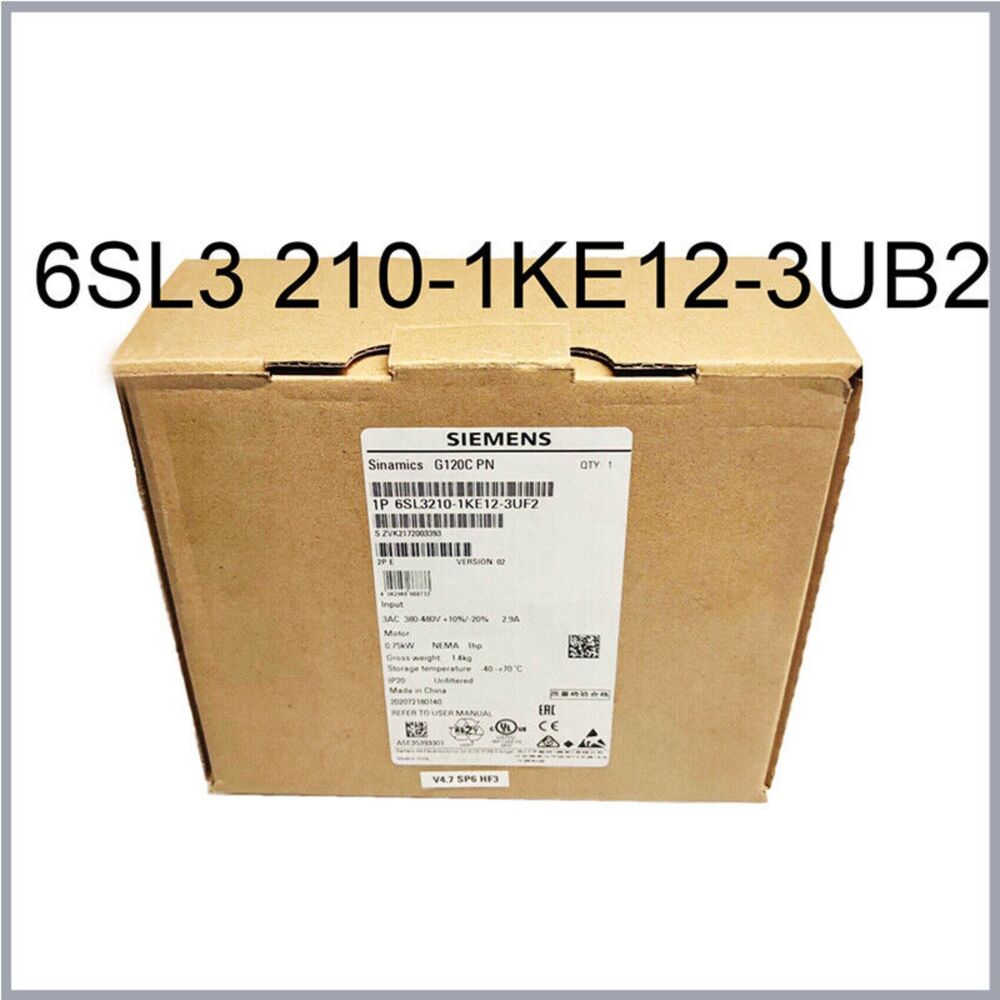 New Siemens 6SL3210-1KE12-3UB2 6SL32101KE123UB2 G120C RATED POWER 0,75KW