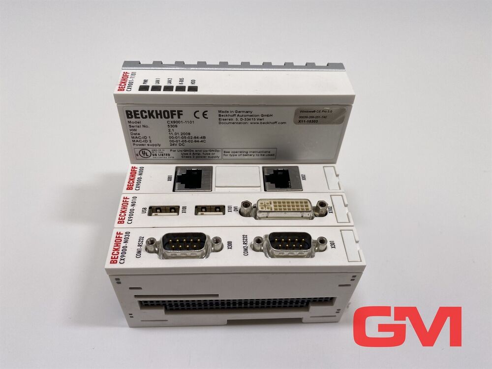 Beckhoff Control Unit CX9001-1101 Module Set CX9000-N000 CX9000-N010 CX9000-N030