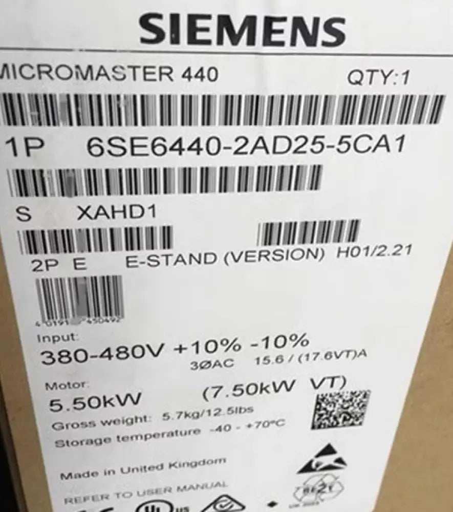 New Siemens 6SE6440-2AD25-5CA1 6SE6 440-2AD25-5CA1 In Box Expedited Shipping UPS / DHL / Fedex