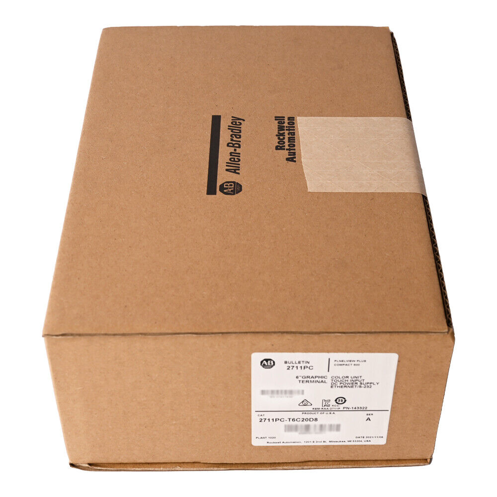 1PC Factory Sealed Allen Bradley 2711PC-T6C20D8 Panelview Plus Compact600 Touch DHL / UPS / FedEx