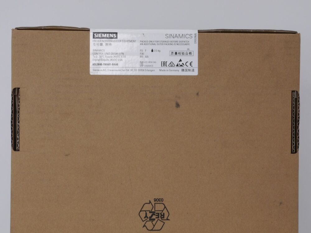 6SL3040-1MA01-0AA0 New Siemens SINAMICS CONTROL CU320-2 PN 6SL30401MA010AA0