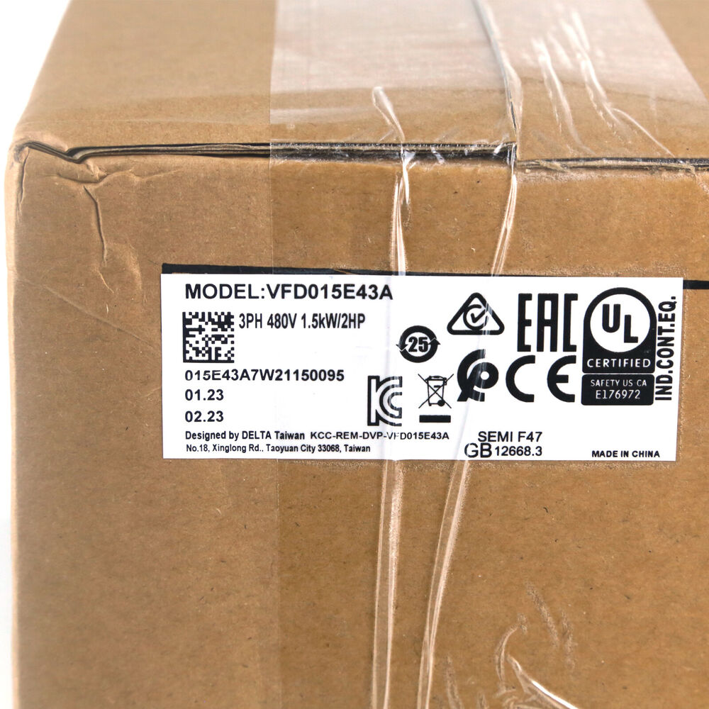 1PC New Delta VFD015E43A Inverter In Box Expedited Shipping DHL / UPS / FedEx