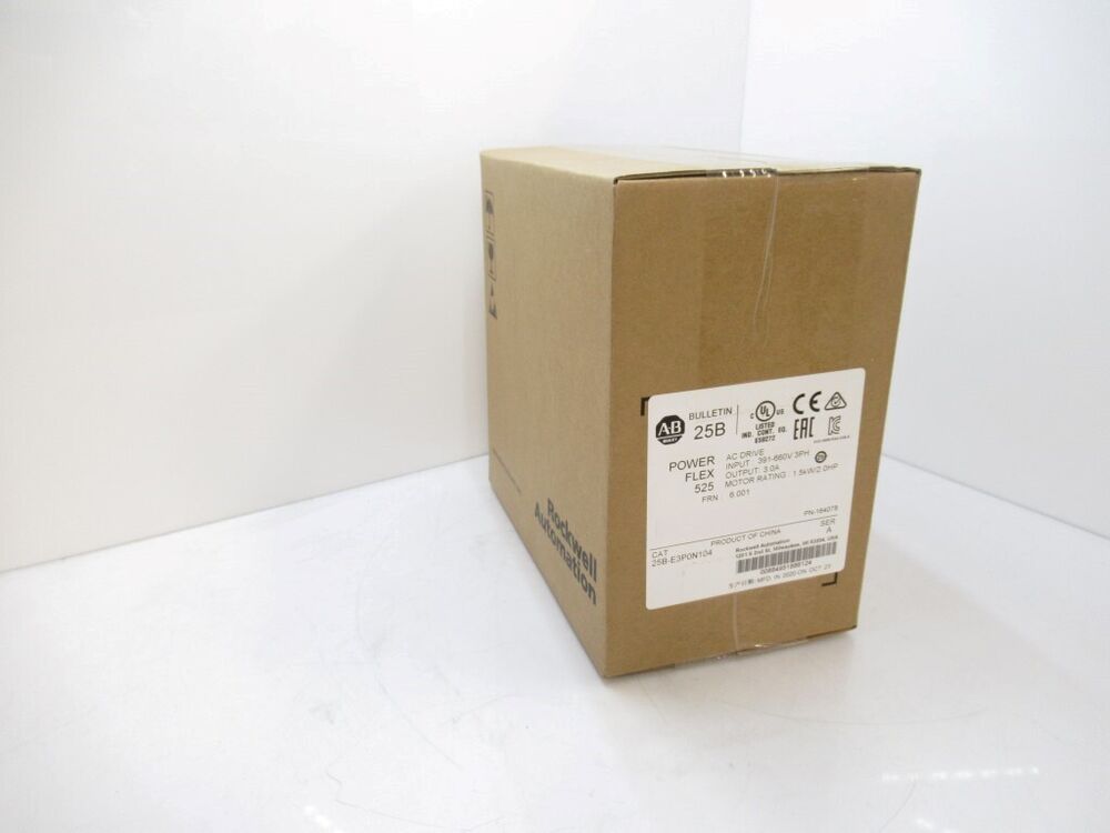 AB 25B-E3P0N104 Allen-Bradley PowerFlex 525 AC Drive, 600V 3A 2HP 25BE3P0N104 UPS / DHL / Fedex