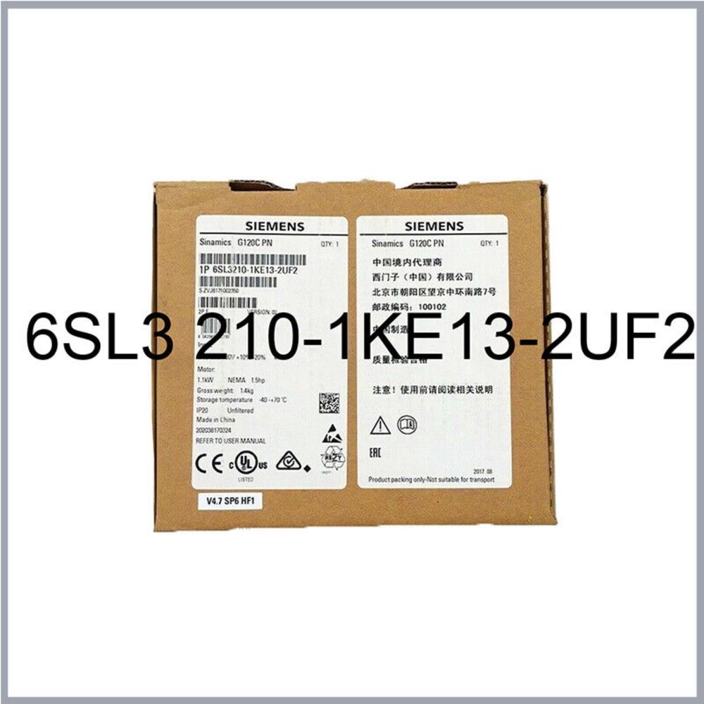 New Siemens 6SL3210-1KE13-2UF2 G120C RATED POWER 1,1KW 6SL3 210-1KE13-2UF2