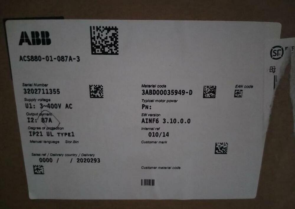 ACS880-01-087A-3 ABB VFD 45KW New in box Fastshipping