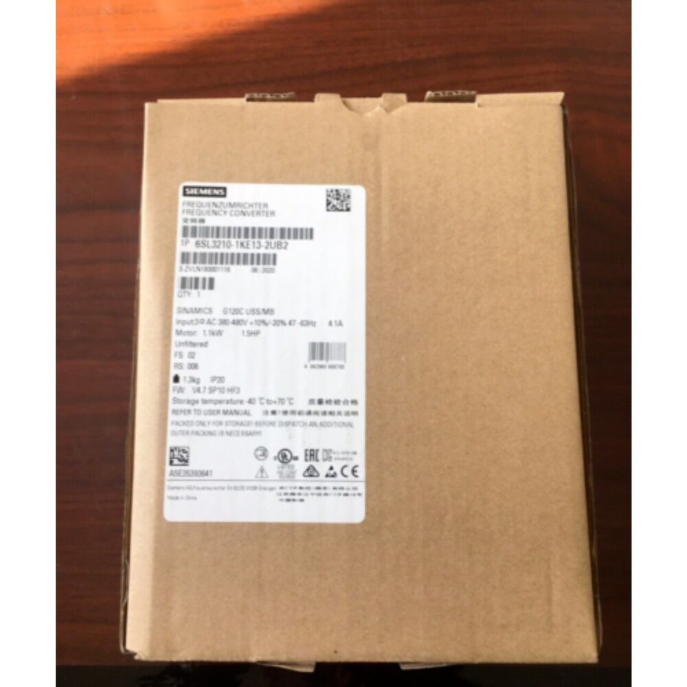 New Siemens 6SL3 210-1KE13-2UB2 6SL3210-1KE13-2UB2 G120C RATED POWER 1,1KW