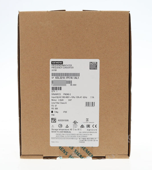 New Siemens 6SL3 210-1PE16-1AL1 6SL3210-1PE16-1AL1 SINAMICS PM240-2 with Filter