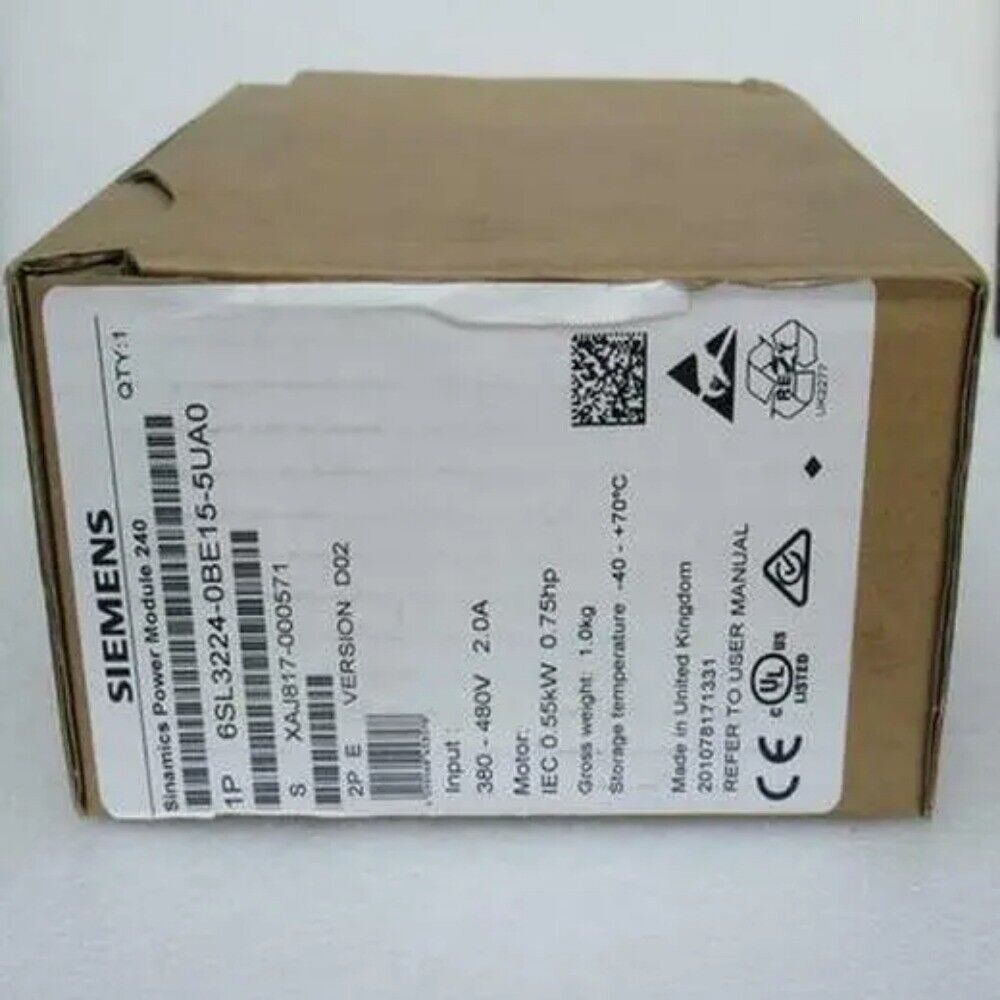 New Siemens 6SL3 224-0BE15-5UA0 6SL3224-0BE15-5UA0 G120 PM 240 Power Module