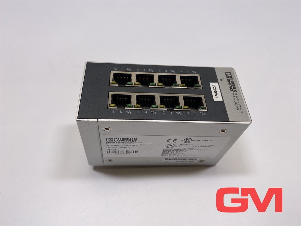 Phoenix Contact Industrial Ethernet Switch 2891002 FL SWITCH SFNB 8TX Hw: 14 24V