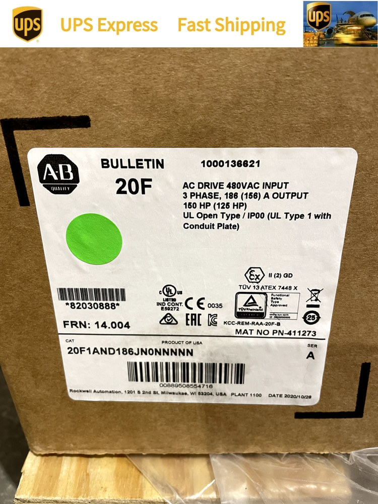 NEW AB 20F1AND186JN0NNNNN Allen Bradley 20F1AND186JN0NNNNN Expedited Shipping DHL / UPS / FedEx