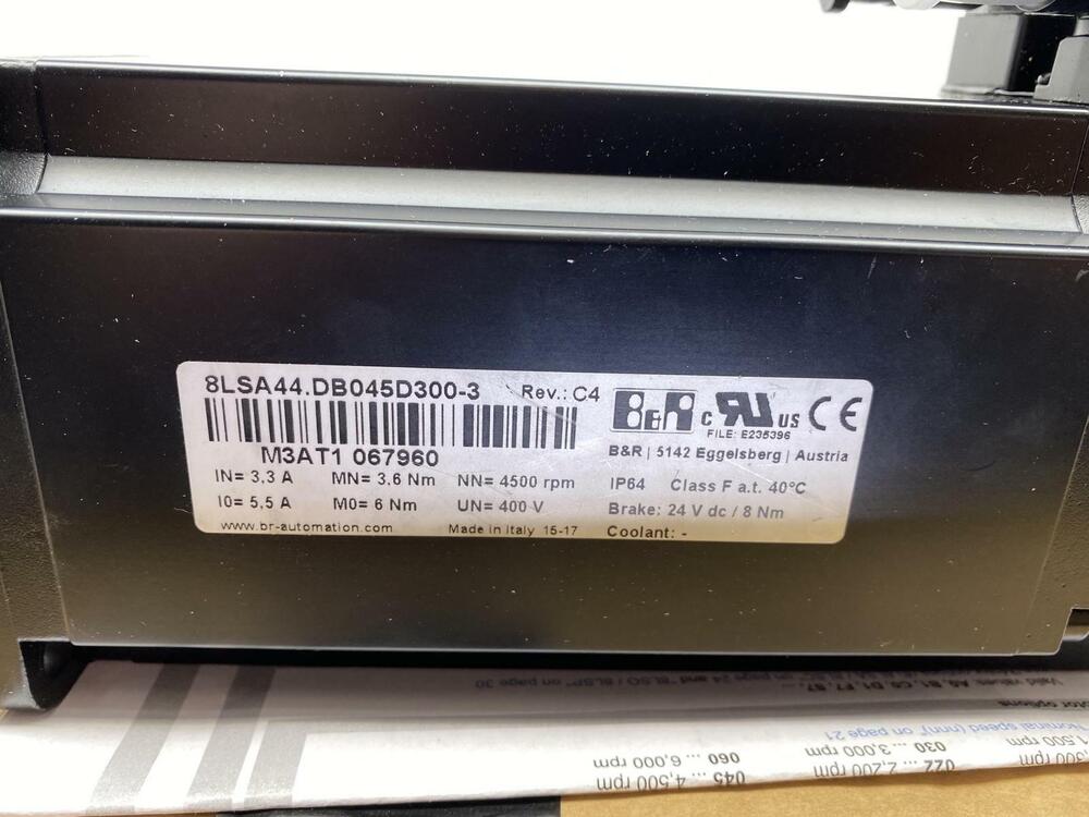 B&R Synchron-Motor 8LSA44.DB045D300-3 Revision C4 Motor Servo Motor 8LSA44.DB