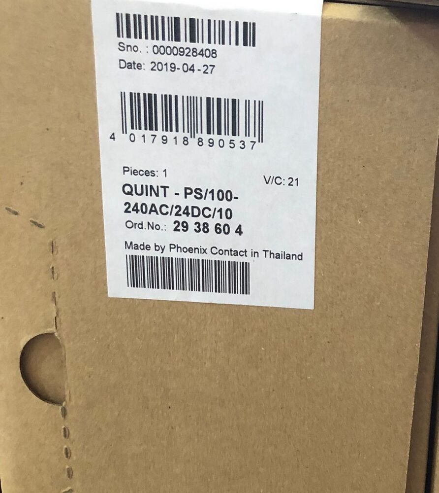 NEW Phoenix Contact QUINT-PS-100-240AC/24DC/10 2938604 Switching Power DHL / UPS / FedEx