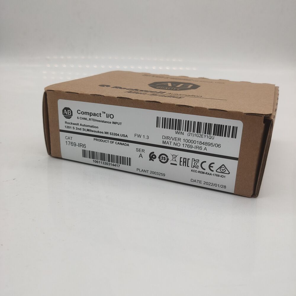 AB 1769-IR6 SER A CompactLogix 6 Pt RTD Module 1769IR6 New Factory Sealed Fedex or DHL