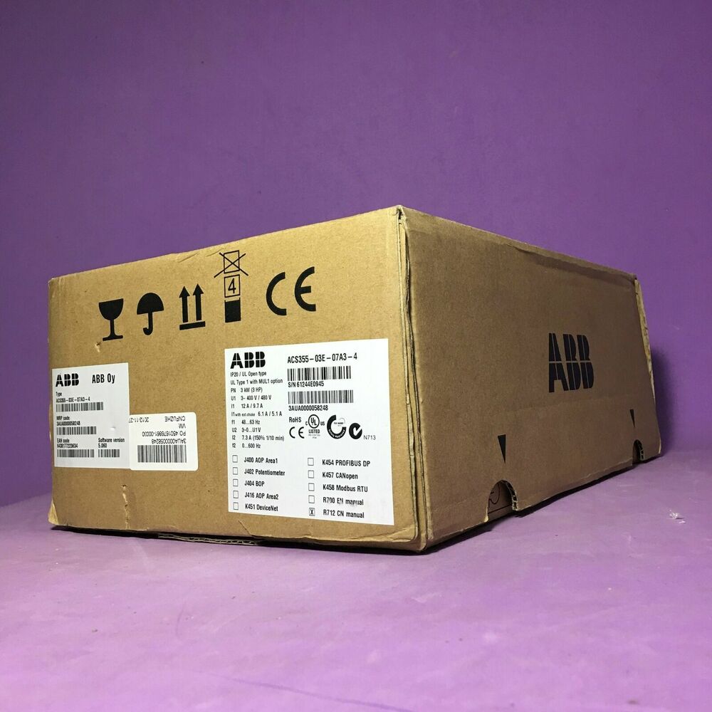 New 1PC ABB ACS355-03E-07A3-4 AC380V~480V 3Kw Expedited Shipping