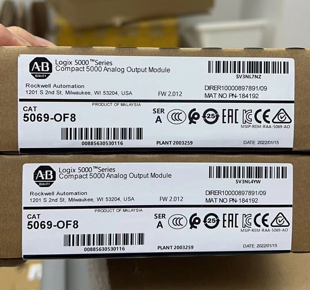 Allen-Bradley 5069-OF8 Compact 5000 Analog Output Module New Factory Sealed DHL / UPS / FedEx