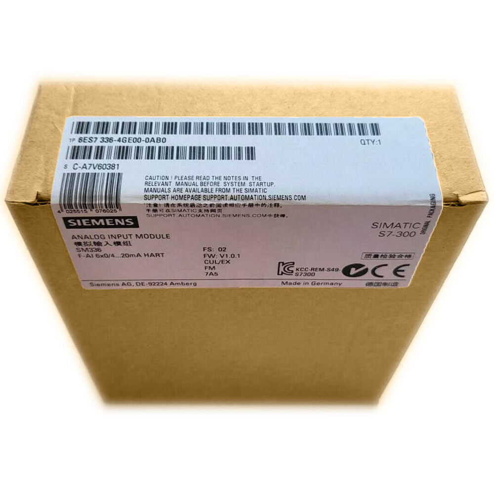 Siemens New In Box 6ES7336-4GE00-0AB0 / 6ES7 336-4GE00-0AB0 DHL / UPS / FedEx
