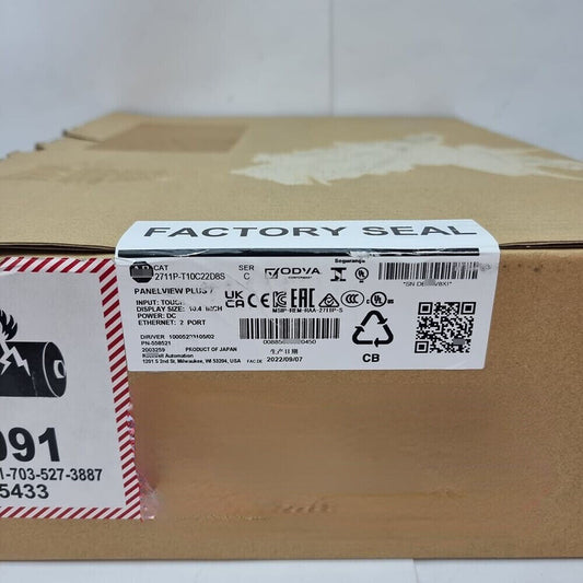 New AB 2711P-T10C22D8S PANEL VIEW 7 PLUS Allen Bradley 2711P-T10C22D8S 1pcs DHL / UPS / FedEx