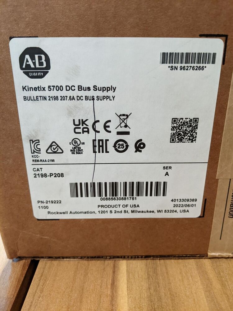AB 2198-P208 Kinetix 5700 DC Bus Power Supply ALLEN BRADLEY New Sealed 2198-P208 DHL / UPS / FedEx