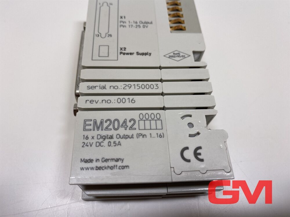 Beckhoff Ethercat - Terminal EM2042 16-Kanal-Digital-Ausgang D-Sub 24V Dc