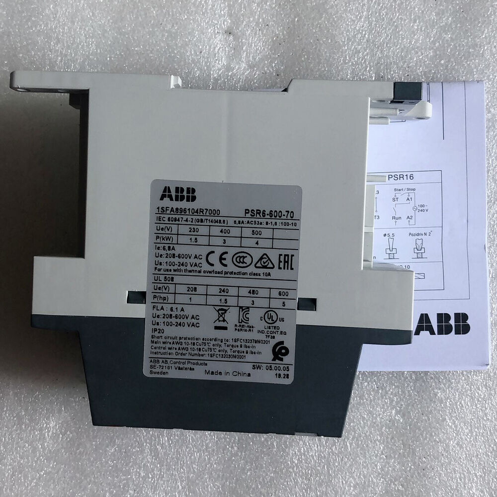 New Abb PSR6-600-70 Soft Start Controller Compact 3kw #NN