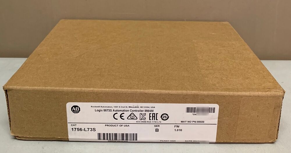 1 PCS New Sealed Allen-Bradley 1756-L73S /B GuardLogix Safety Processor 8MB/4MB DHL / UPS / FedEx