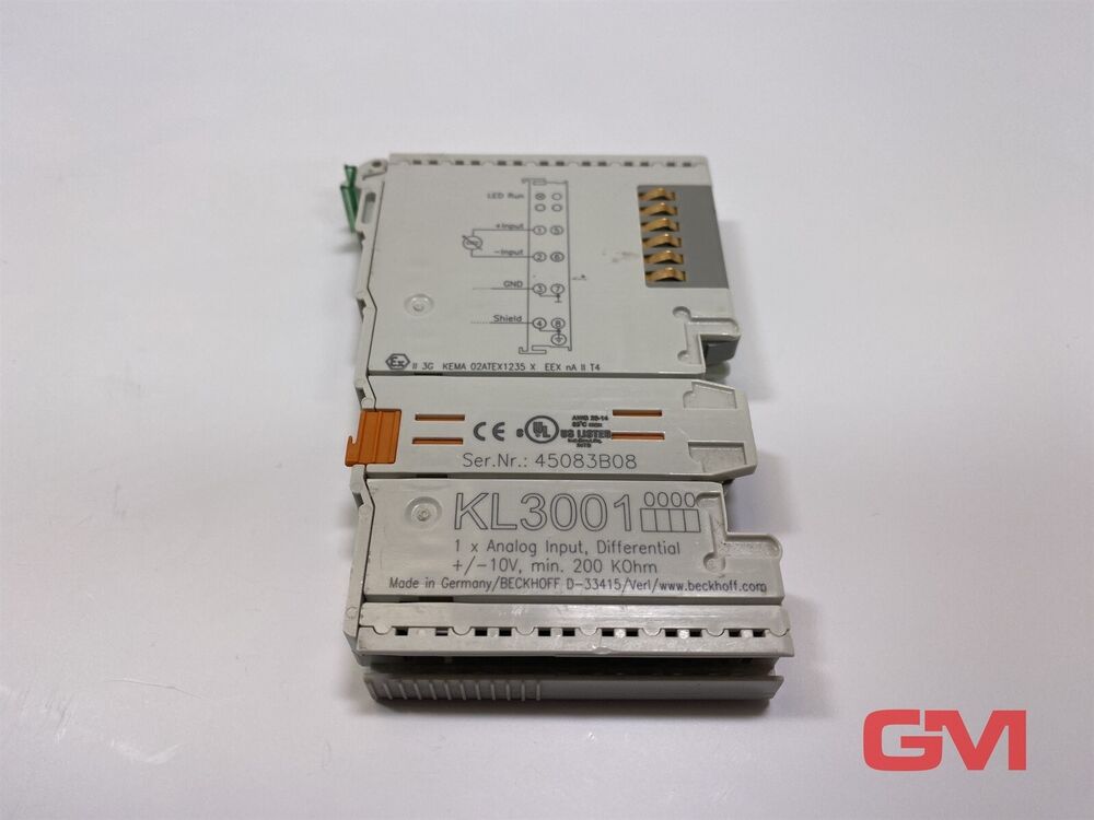 Beckhoff 1 Channel Analogeingang KL3001 Analog Input Module Differentiell 12 Bit