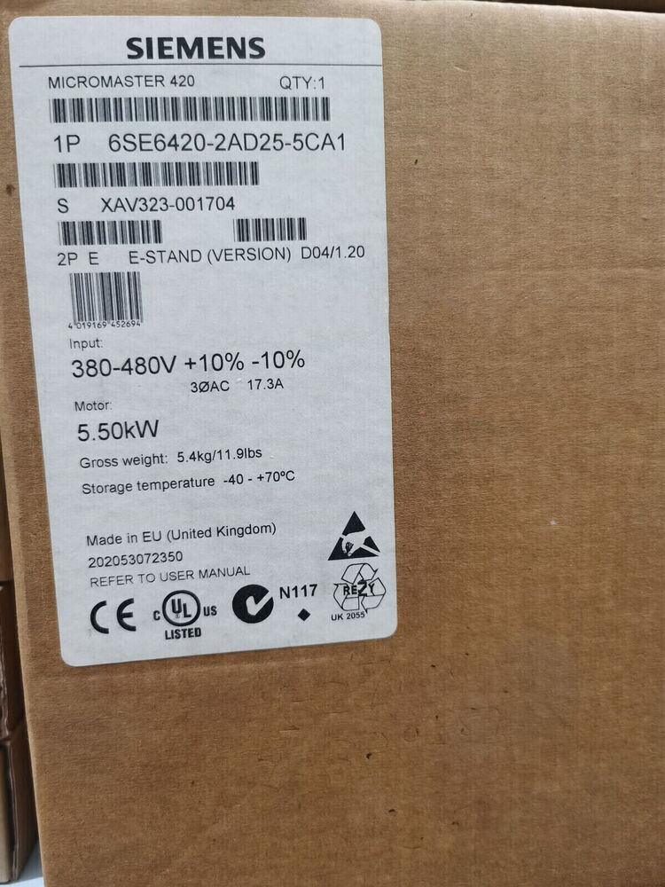 1PC Siemens 6SE6420-2AD25-5CA1 Inverter 6SE6 420-2AD25-5CA1 New