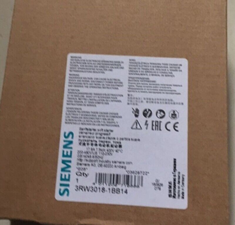 1PCS New Siemens 3RW3018-1BB14 Soft Starter 3RW3 018-1BB14 In Box DHL / UPS / FedEx
