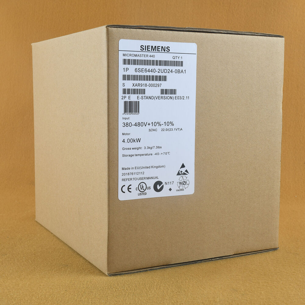 New Siemens 6SE6440-2UD24-0BA1 6SE64402UD240BA1 MICROMASTER440 without filter