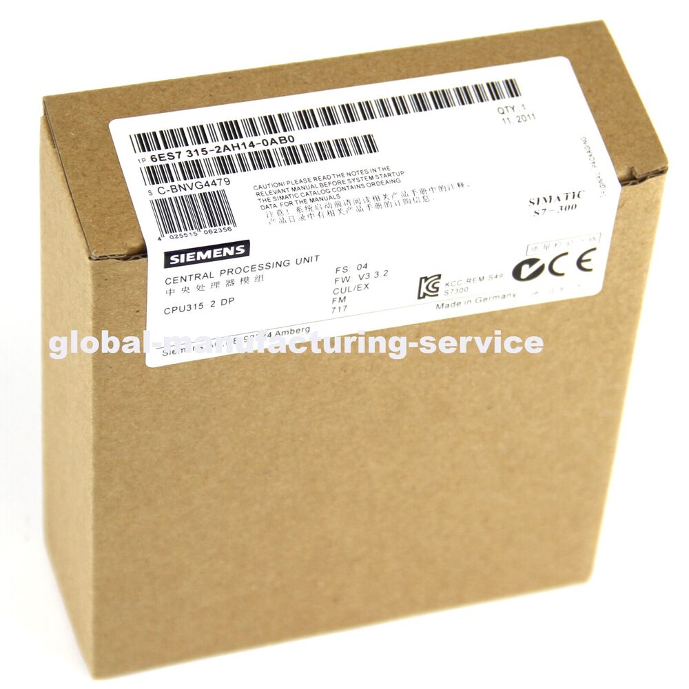 SIEMENS 6ES7 315-2AH14-0AB0 SIMATIC S7-300 PLC MODULE NEW IN BOX DHL / UPS / FedEx