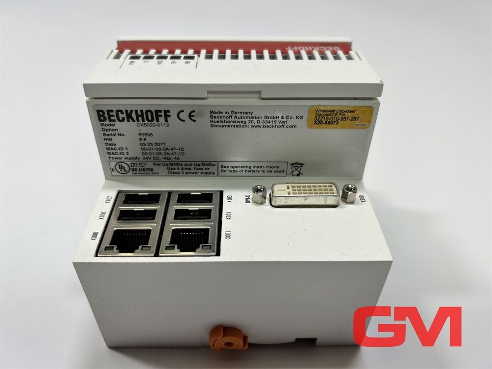 Beckhoff Cpu-Grundmodul CX5020-0112 CPU Base Unit CX5020 Module Hw 6.6
