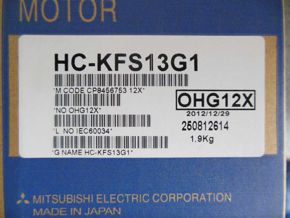 MITSUBISHI HC-KFS13G1 1/12 AC Servo Motor HCKFS13G1112 New Expedited Shipping DHL / UPS / FedEx