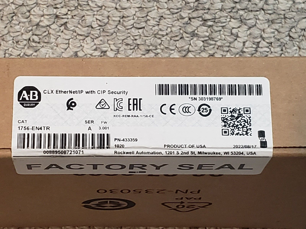 Allen Bradley 1756-EN4TR ControlLogix Ethernet Module New Sealed AB 1756-EN4TR DHL / UPS / FedEx