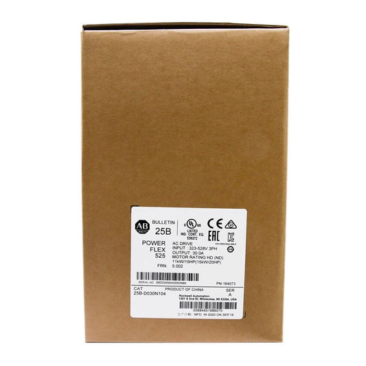 Sealed Allen Bradley 25B-D030N104 PowerFlex 525 AC Drive 15kW 20Hp 25BD030N104 DHL / UPS / FedEx