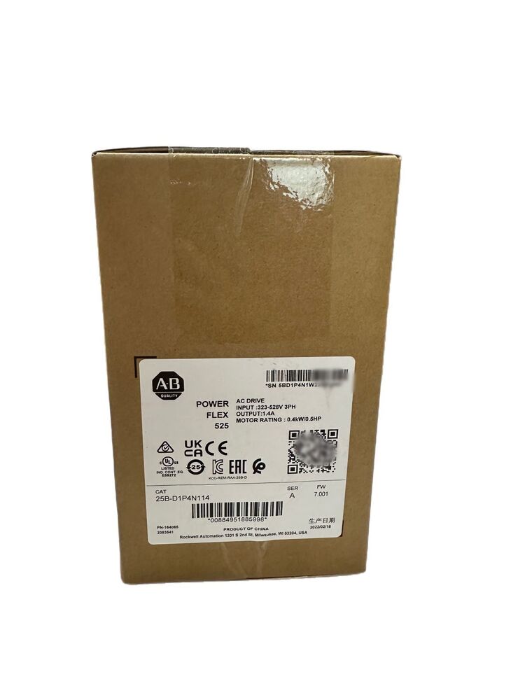 NEW AB 25B-D1P4N114 New Original Factory Seal PowerFlex 525 AC Drive US Stock DHL / UPS / FedEx