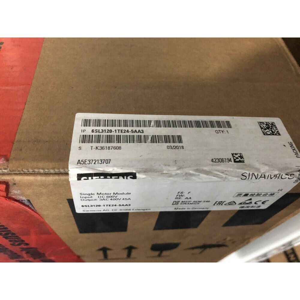 New Siemens 6SL3120-1TE24-5AA3 6SL31201TE245AA3 SINAMICS S120 Double Motor