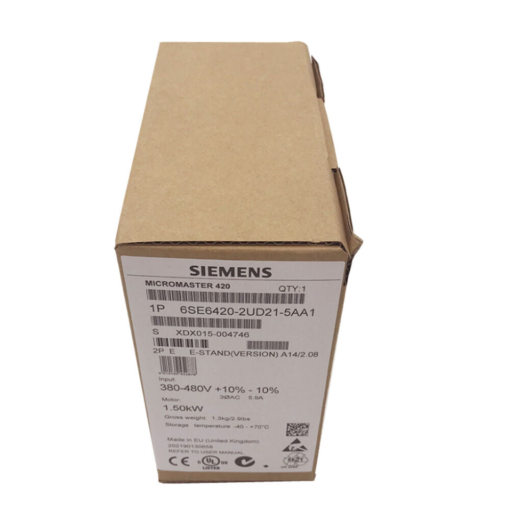 SIEMENS NEW 6SE6420-2UD21-5AA1 6SE6 420-2UD21-5AA1 PLC DRIVE 2HP 1.5 KW DHL / UPS / FedEx