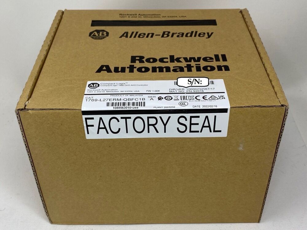 2022 NEW Allen-Bradley 1769-L27ERM-QBFC1B CompactLogix Processor PLC Module DHL / UPS / FedEx