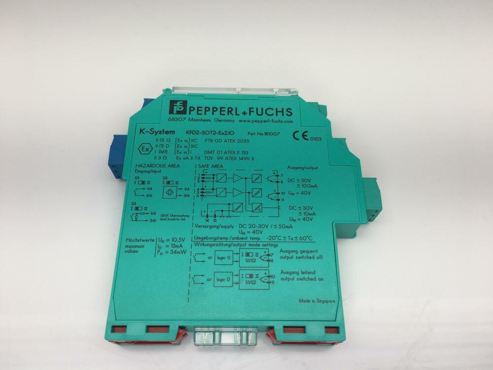 Pepperl+fuchs Switching Amplifiers KFD2-SOT2-Ex2.IO Switching Amplifier 181007
