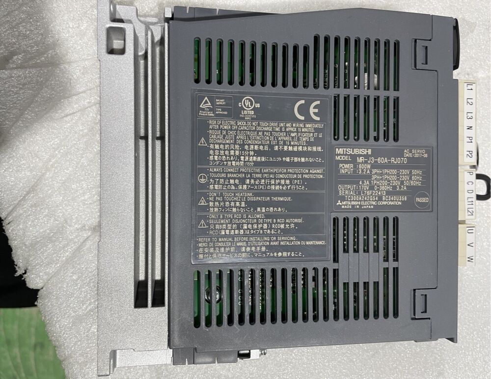 Mitsubishi Electric Servo Drive MR-J3-60A-RJ070 1 Year Warranty Fast Shipping UPS / DHL / Fedex