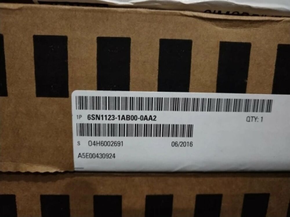 Siemens 6SN1123-1AB00-0AA2 Servo Drive New In Box Expedited Shipping DHL / UPS / FedEx