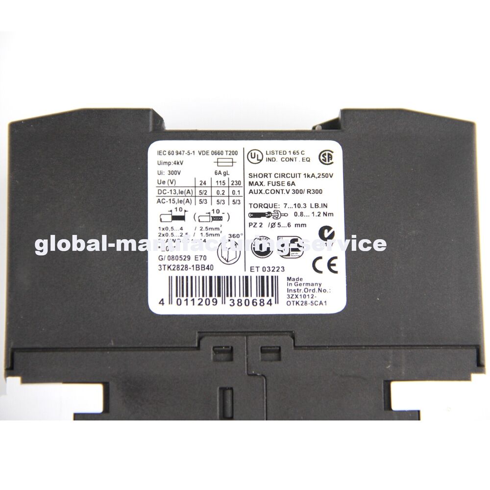 New In Box SIEMENS 3TK2828-1BB40 Safety Relay DHL / UPS / FedEx
