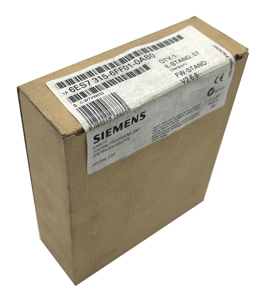 Siemens Simatic S7 CPU -6ES7315-6FF01-0AB0 / 6ES7 315-6FF01-0AB0 -NEW