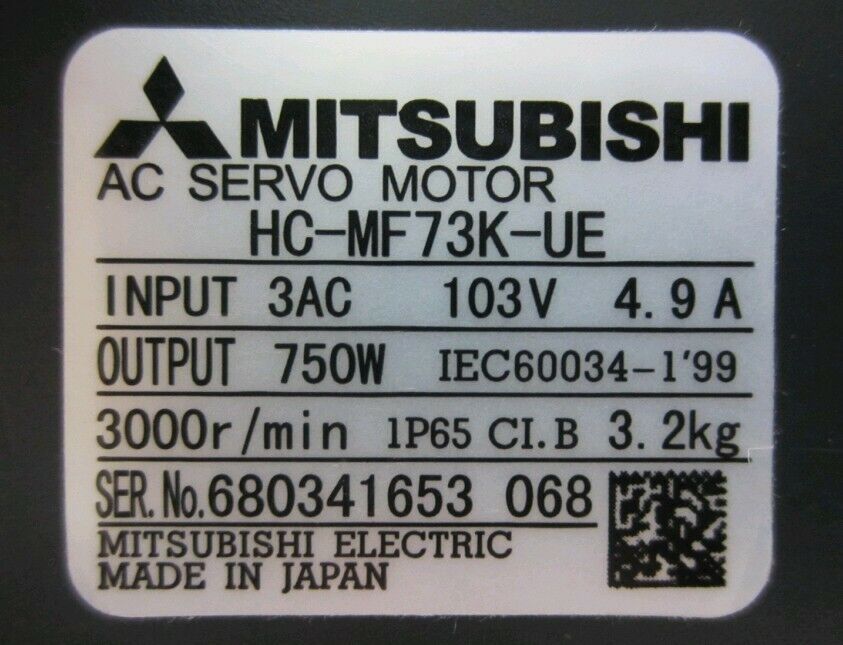 MITSUBUSHI HC-MF73K-UE AC SERVO MOTOR HCMF73KUE New In Box Expedited Shipping DHL / UPS / FedEx
