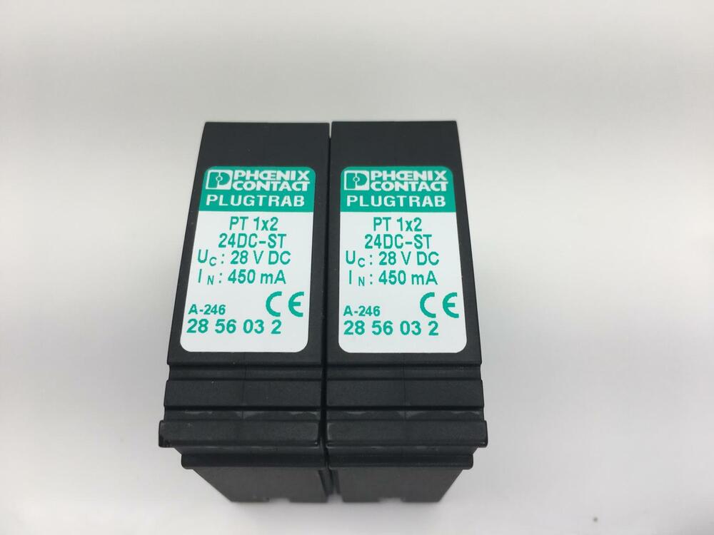 Vpe 2x Phoenix Contact Overvoltage Protection Plug PT 1X2-24DC-ST 2856032