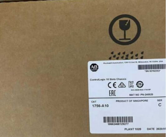 Factory Sealed AB Allen Bradley 1756-A10 ControlLogix 10 Slot Chassis 1756A10 DHL / UPS / FedEx