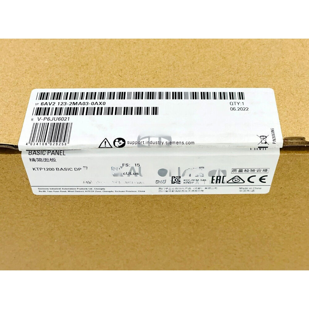 New Siemens 6AV2123-2MA03-0AX0 6AV2 123-2MA03-0AX0 SIMATIC KTP1200 Basic Panel