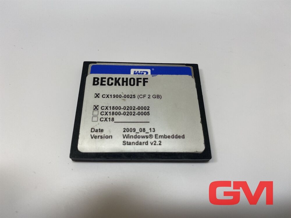 Beckhoff Compact Flash Card CX1900-0025 2GB CX1800-0202-0002
