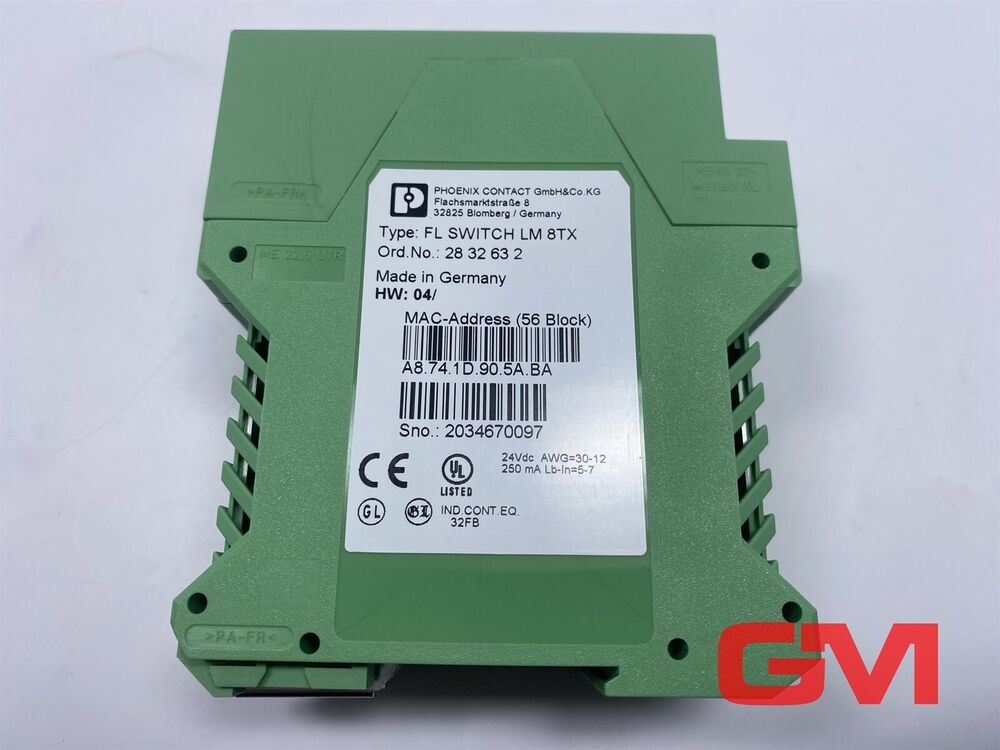 Phoenix Contact Network Distributor 2832632 Fl Switch Lm 8TX Ethernet Switch